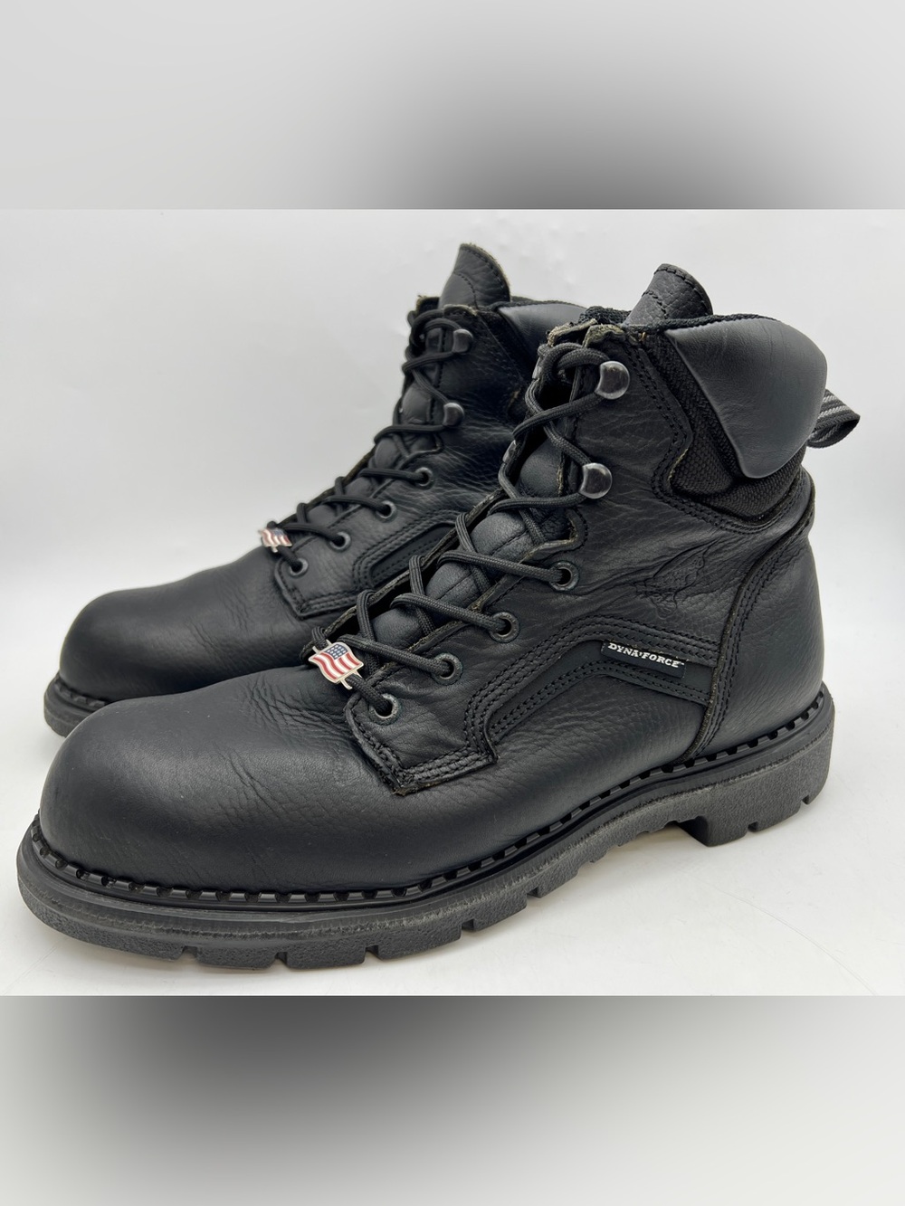 Red Wing 923 Dynaforce 6" Work Boots Black Leather EH USA Men's 10 D